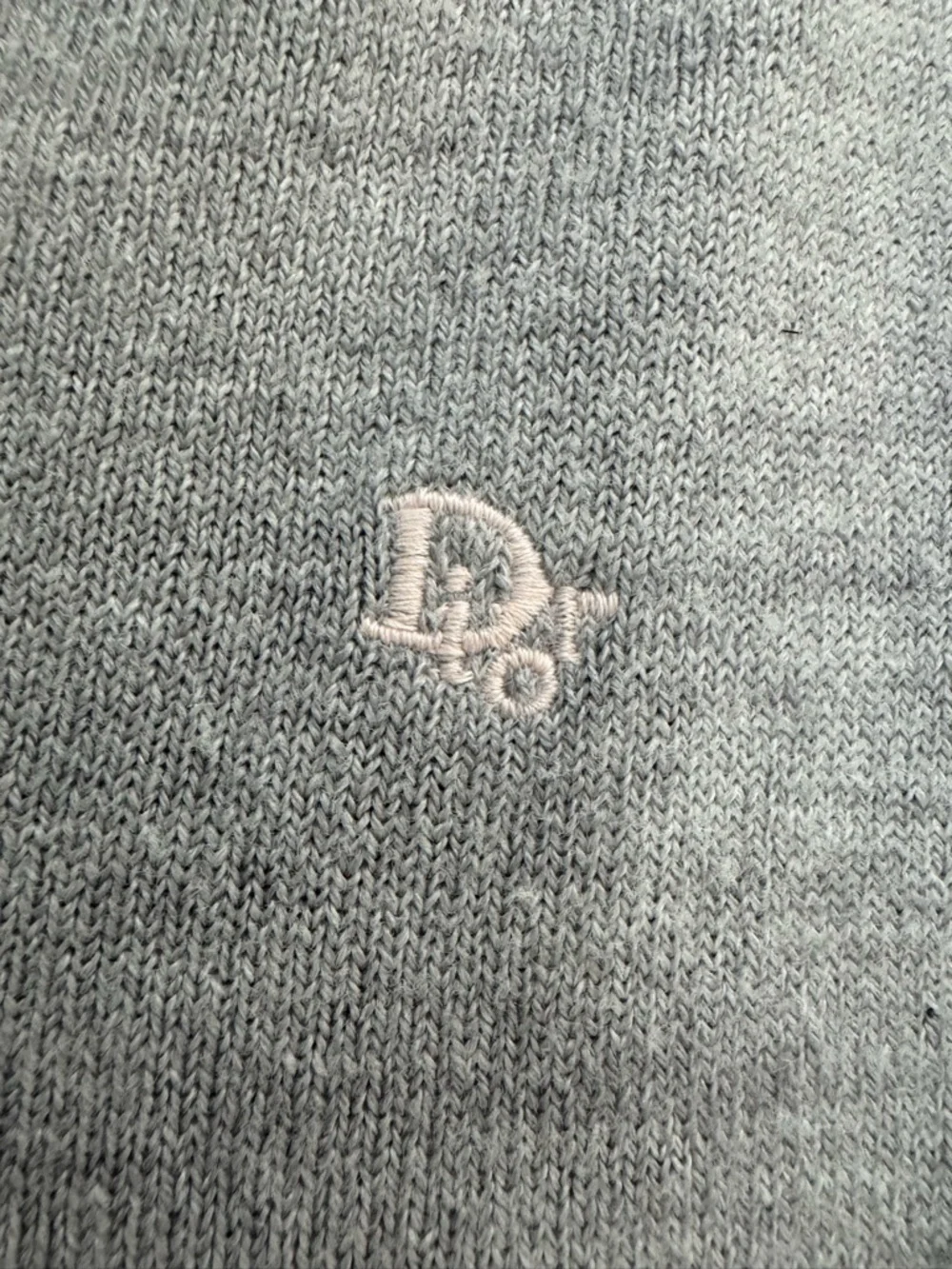 Christian Dior Light Gray V-Neck Men's Sweater